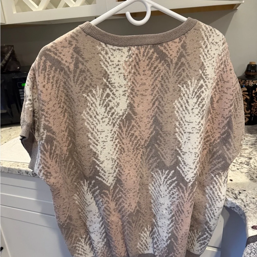Barefoot Dreams Patterned Sweater - Pink and Cream - Picture 3 of 3